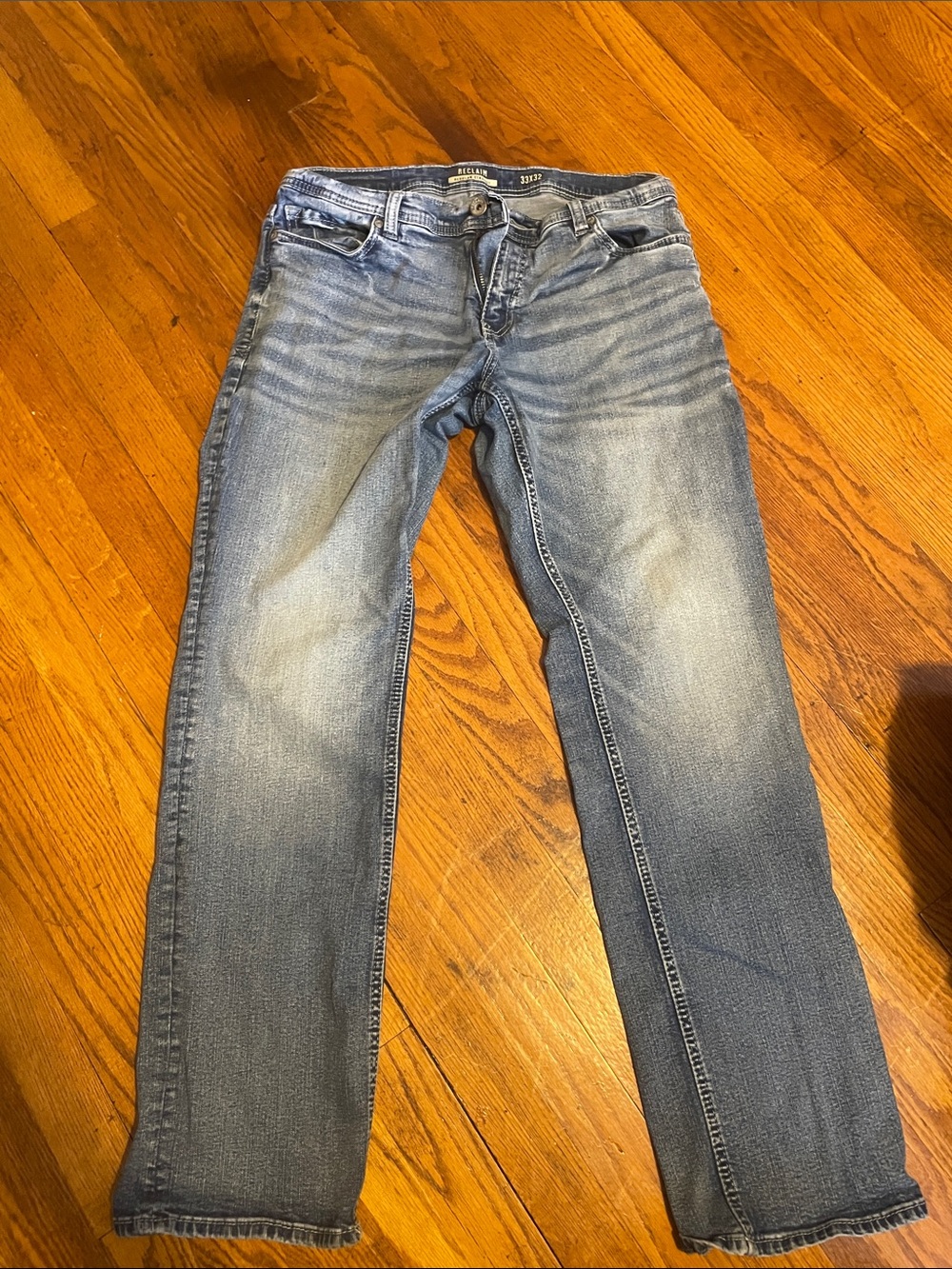 Reclaim Men's Straight Jeans - Light Blue Washed
